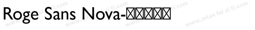 Roge Sans Nova字体转换